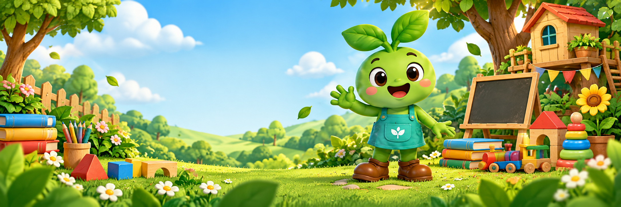 Tiny Hands Learning Lab footer artwork with Sproutly